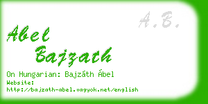 abel bajzath business card